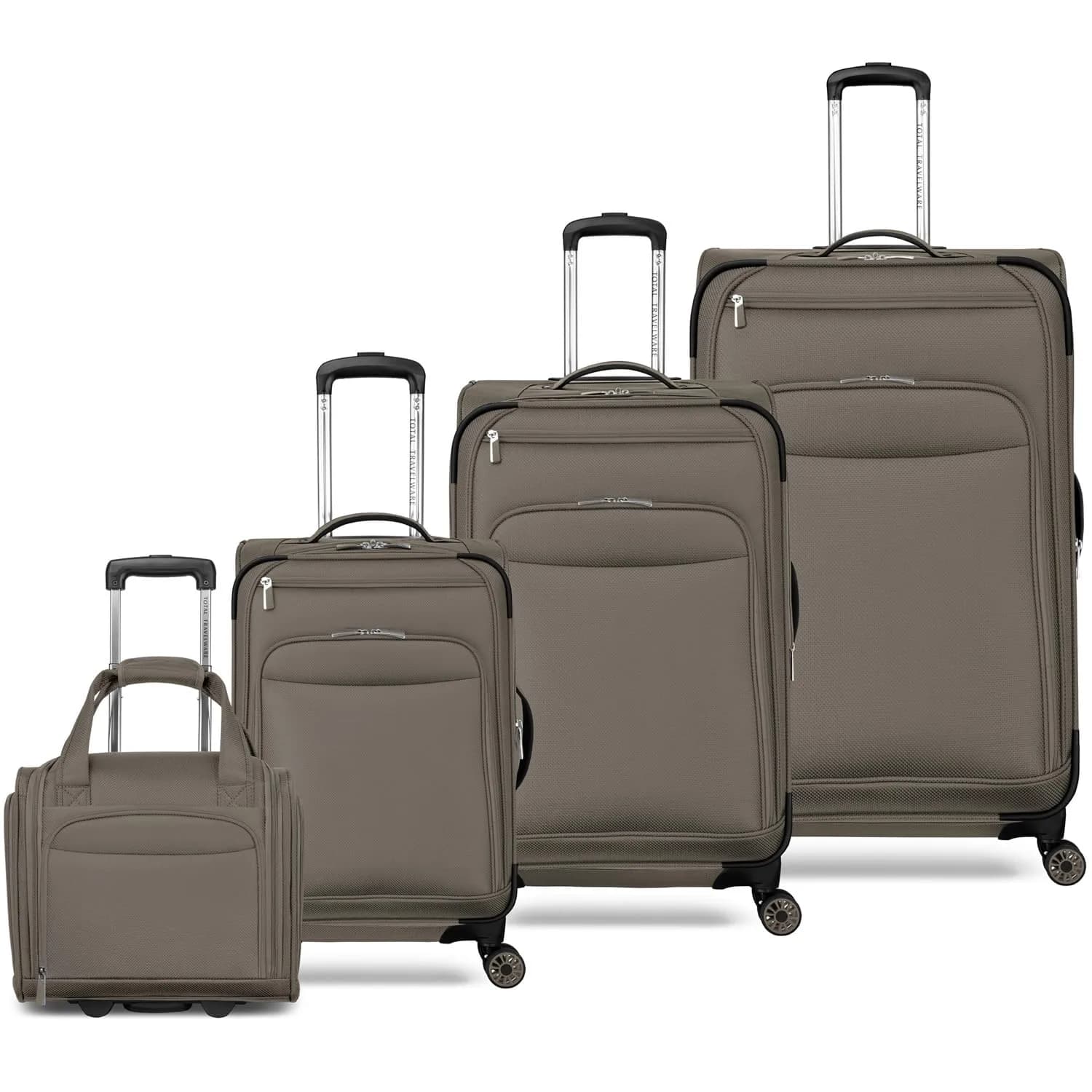 TOTAL TRAVELWARE Expandable Spinner 4 Piece Set (29", 25", 20", 15") | Lightweight Durable Luggage with 360° Dual Spinner Wheels