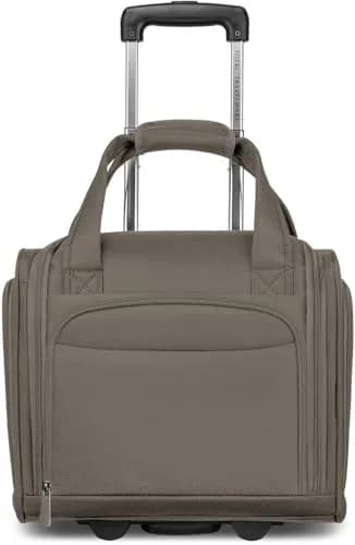 TOTAL TRAVELWARE Charleston 15" Underseat Bag (Mocha, 15-Inch Carry-On) | Durable Poly-Ballistic Fabric, 5 Year Warranty thumbnail 1