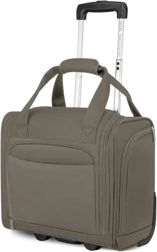TOTAL TRAVELWARE Charleston 15" Underseat Bag (Mocha, 15-Inch Carry-On) | Durable Poly-Ballistic Fabric, 5 Year Warranty thumbnail 4