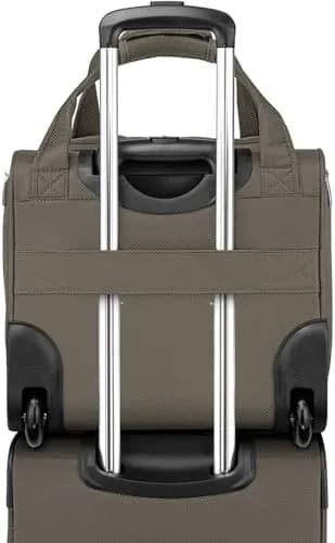 TOTAL TRAVELWARE Charleston 15" Underseat Bag (Mocha, 15-Inch Carry-On) | Durable Poly-Ballistic Fabric, 5 Year Warranty thumbnail 7