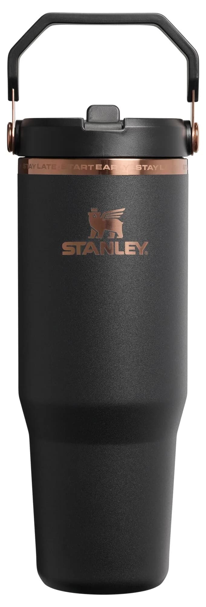 STANLEY IceFlow 2.0 Flip Straw Tumbler, 30 oz, Messi Goat Black | Sip Faster, Spill Less - main product image