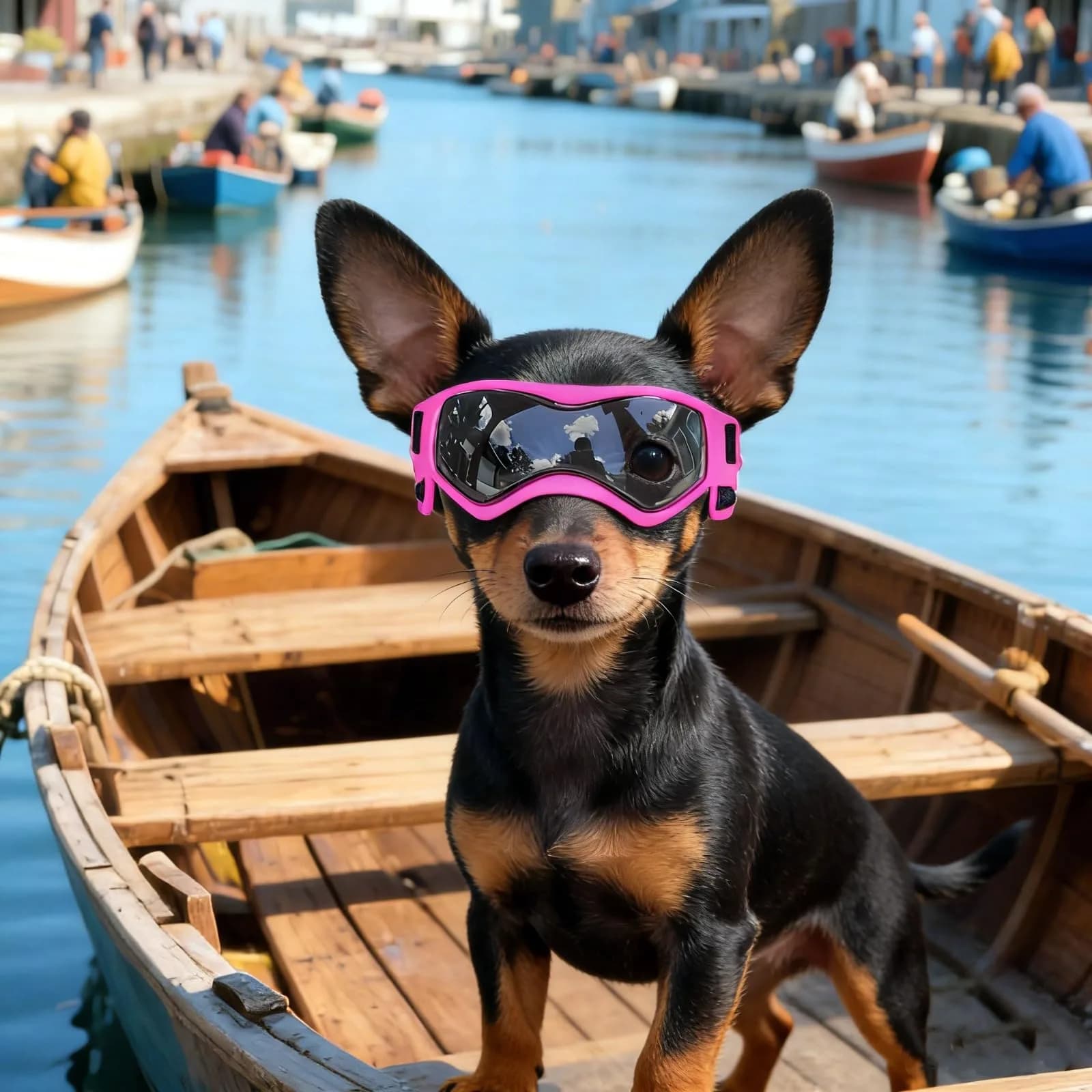 Enjoying Pink Pet Apparel Sunglasses for Small Dogs | UV Protection Dog Goggles for Small Breeds - view 5
