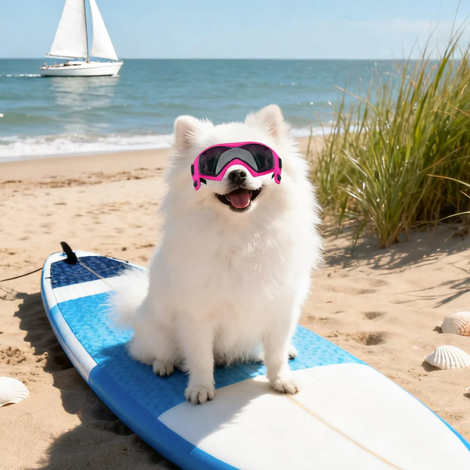 Enjoying Pink Pet Apparel Sunglasses for Small Dogs | UV Protection Dog Goggles for Small Breeds - view 6