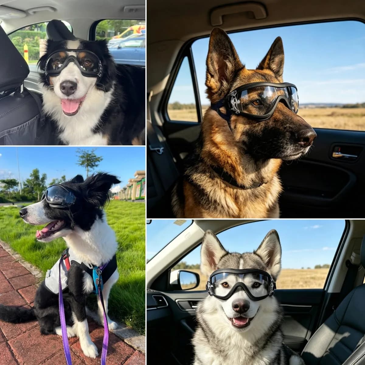 Enjoying Ultra Clear Dog Goggles for Large Breeds | UV Protection, Windproof & Adjustable - view 2
