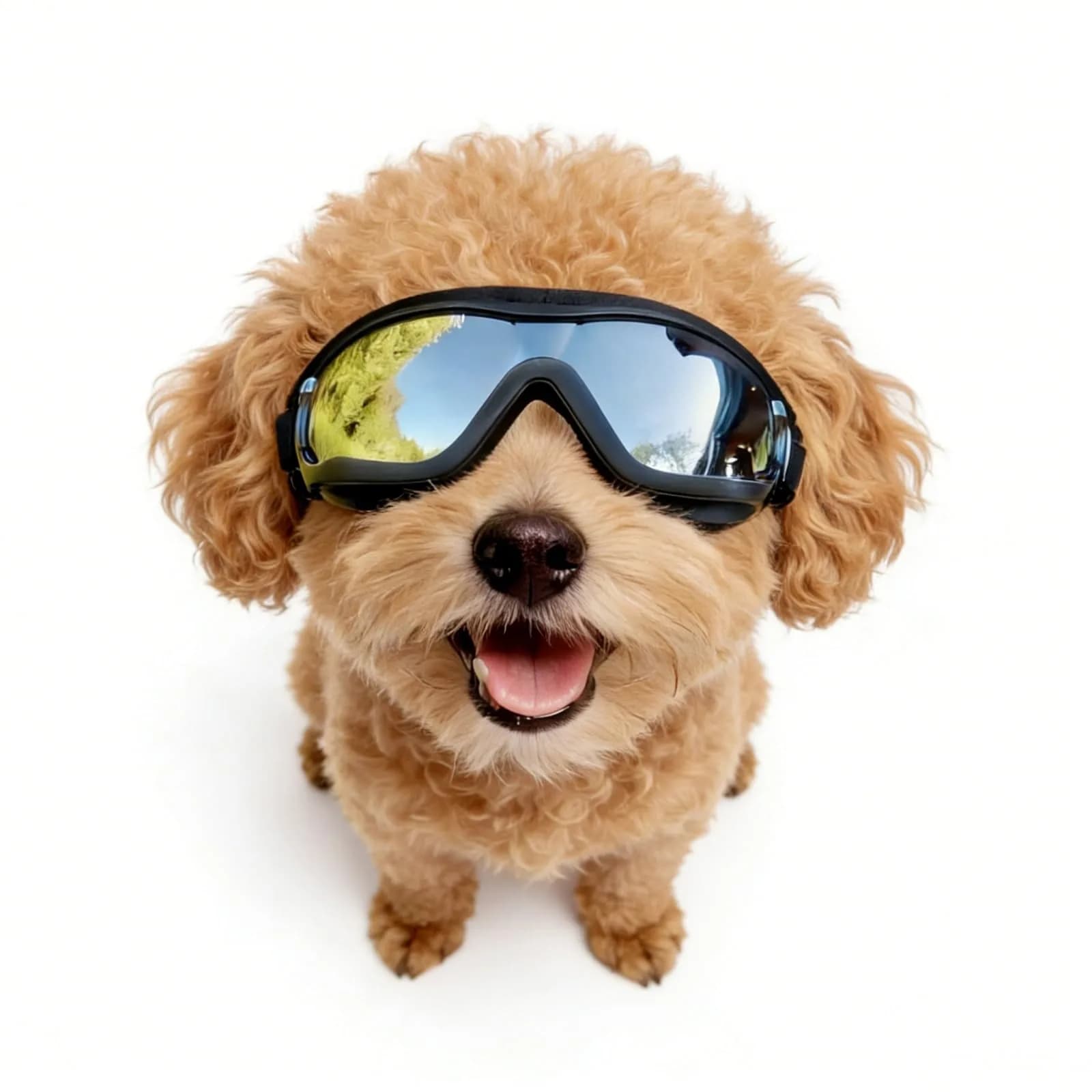 Enjoying Tactical Black Dog Goggles for Small Breeds | UV Protection, Windproof & Adjustable - main product image