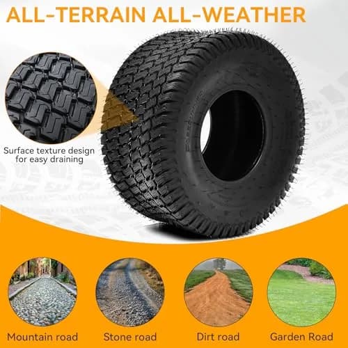 YINTATECH 20x10-8 Lawn Mower Tires, 4PR/Ply Tubeless Tractor Turf Tire thumbnail 5