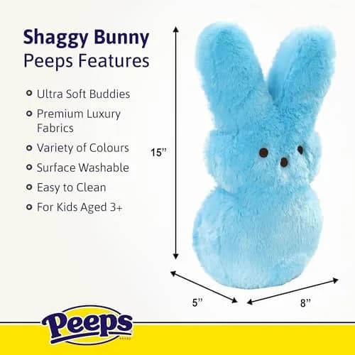 Animal Adventure 15" Shaggy Purple Bunny Peeps Plush | Huggable Ultra Soft Buddy Toy (37.5 cm) thumbnail 5