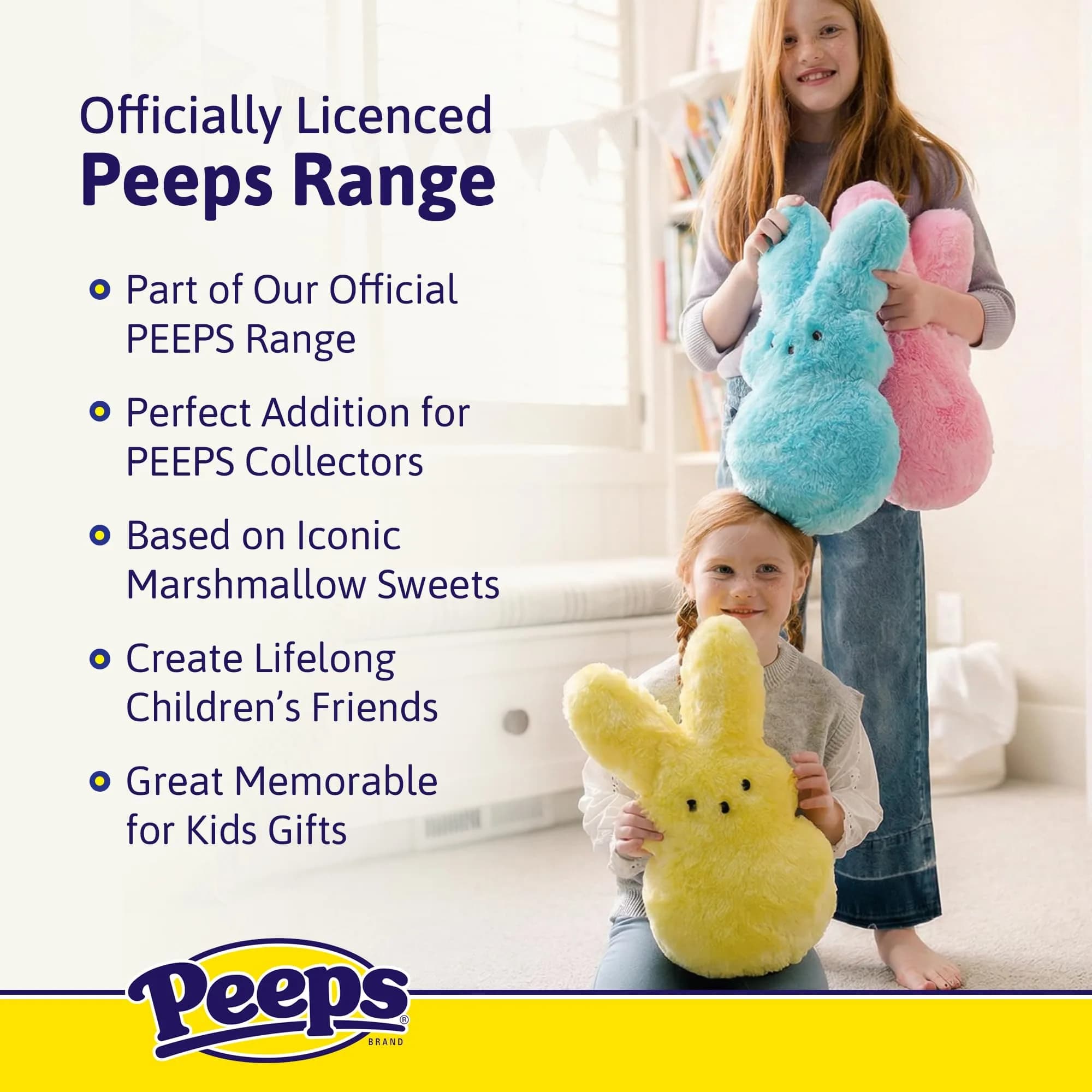 Animal Adventure 15" Shaggy Purple Bunny Peeps Plush | Huggable Ultra Soft Buddy Toy (37.5 cm) - view 2