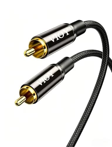 VIOY 100 FT Coaxial Digital Audio Cable RCA Male to Male Subwoofer Cable | HiFi 5.1 SPDIF Stereo Sound thumbnail 1