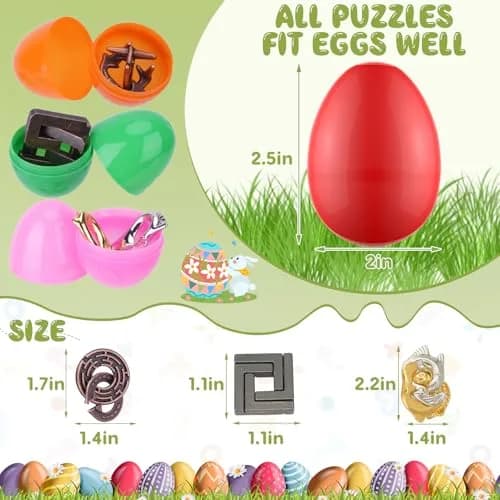 Mytothfy 24 Pcs Brain Teaser Puzzles for Adults Teens | Metal & Plastic IQ Challenges thumbnail 6