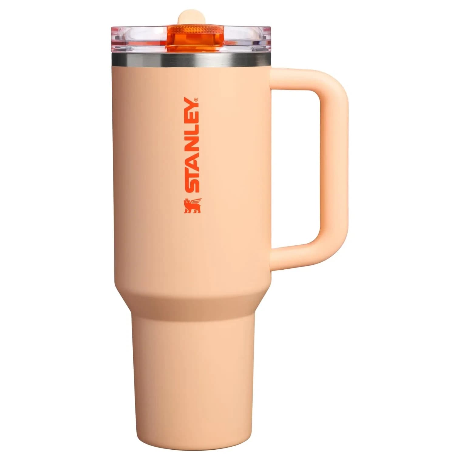 STANLEY Quencher ProTour Flipstraw Tumbler 40 oz (1.18 L) | Leakproof Insulated Stainless Steel Cup with Handle & Built-in Straw — Orange Sherbet
