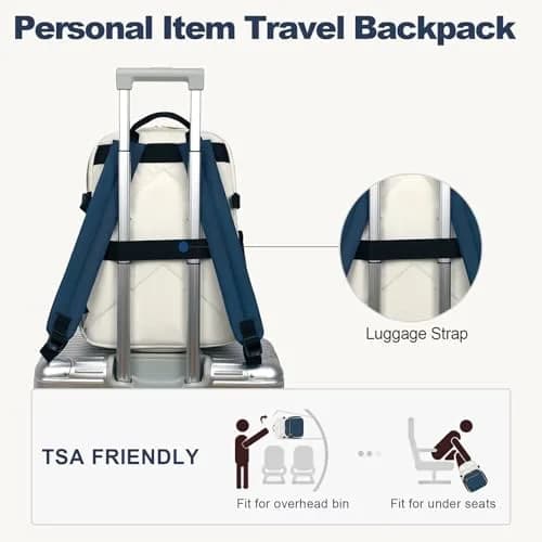 VANKEAN 15.6 Inch Laptop Backpack for Women Large Capacity 32cm (12.6in) W x 43cm (16.9in) H x 20cm (7.9in) D | Water-Resistant Travel & College Daypack thumbnail 6