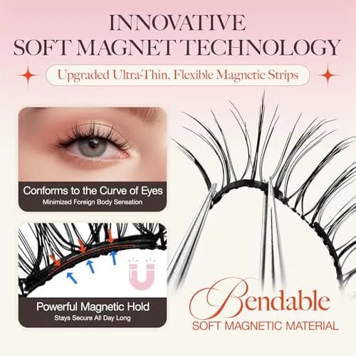 LASHVIEW A29 Magnetic Eyelashes - Natural Look, Reusable, No Glue Needed thumbnail 4