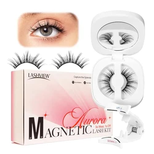 LASHVIEW A29 Magnetic Eyelashes - Natural Look, Reusable, No Glue Needed thumbnail 1