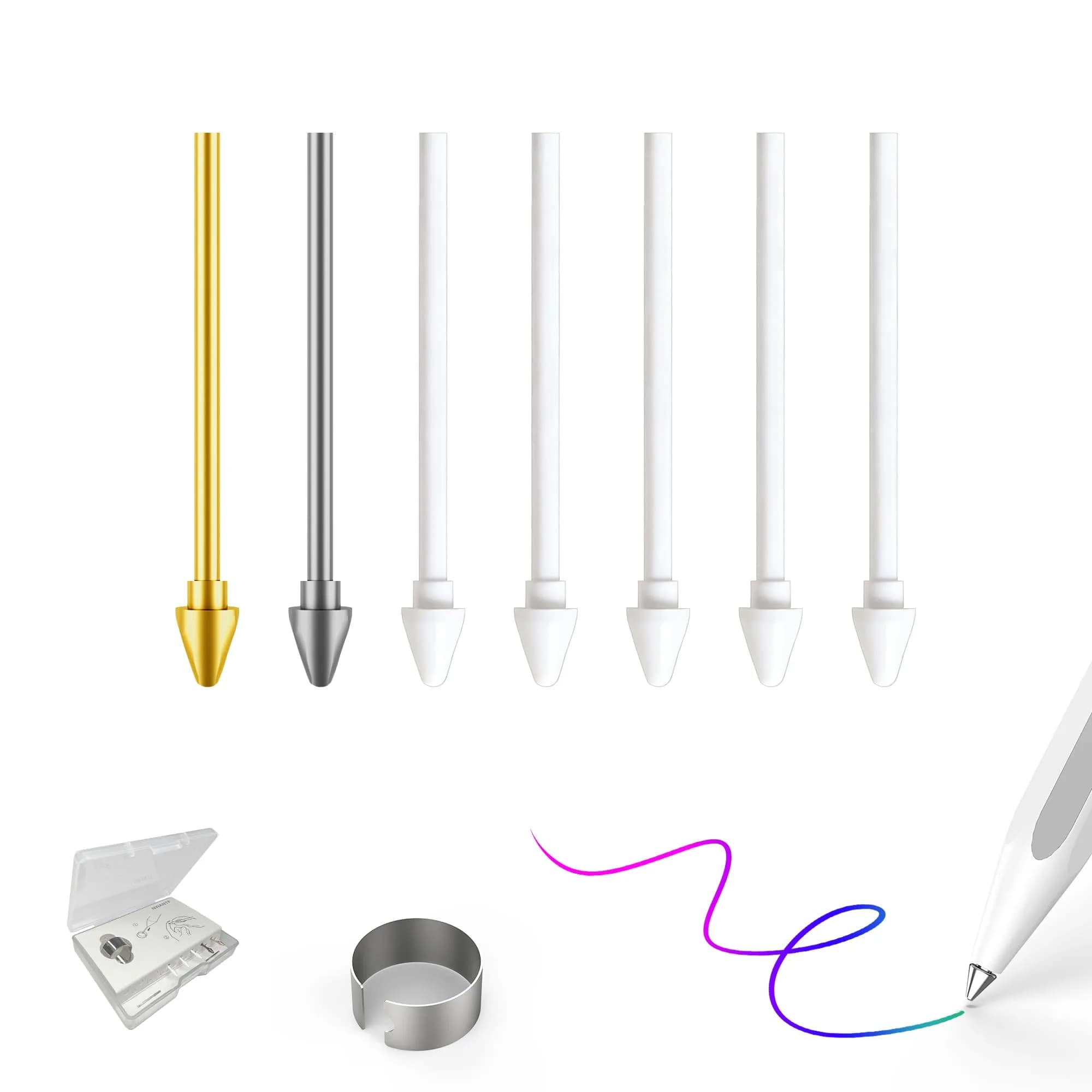 NWANTF Metal Nibs for Samsung Galaxy Tab S11/S11 Ultra S Pen | Durable, Precise, Easy Replacement - main product image