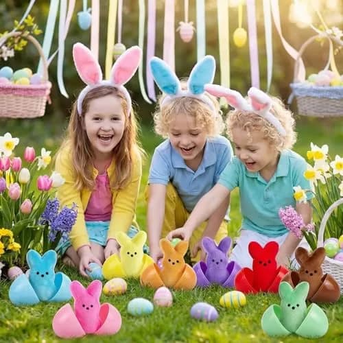 Rdogeia 16PCS Easter Stuffed Bunny Plush Toys (1 inch) | Colorful thumbnail 8