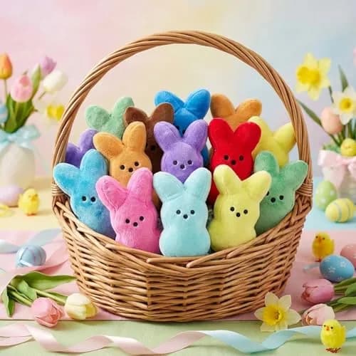 Rdogeia 16PCS Easter Stuffed Bunny Plush Toys (1 inch) | Colorful thumbnail 2