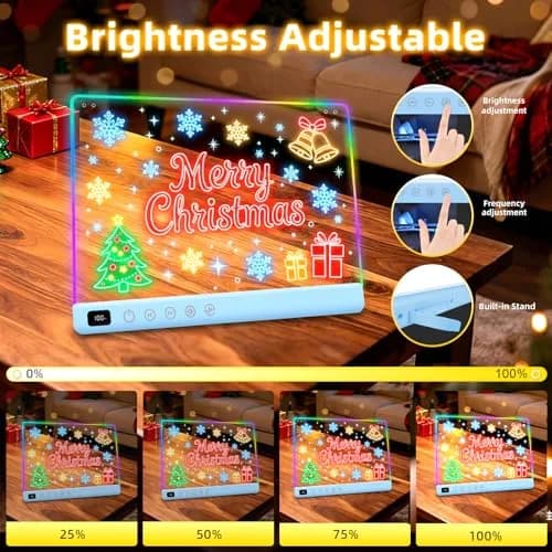 LUMIBOARD LED Drawing Board 13 Light Effects 36.8cm x 27.9cm (14.5" x 11") | Rechargeable Glow Doodle Tablet for Kids thumbnail 5