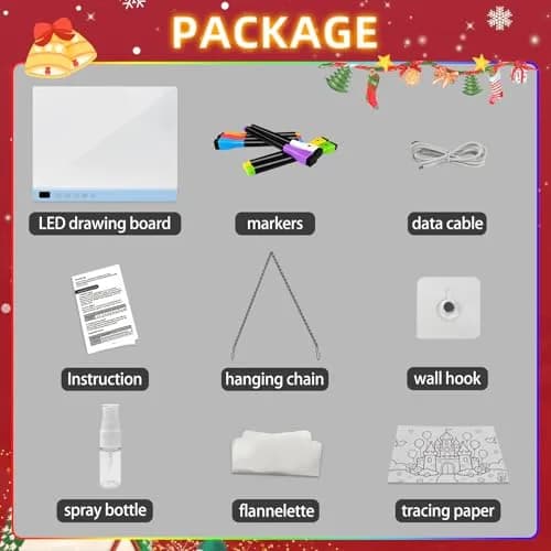 LUMIBOARD LED Drawing Board 13 Light Effects 36.8cm x 27.9cm (14.5" x 11") | Rechargeable Glow Doodle Tablet for Kids thumbnail 2