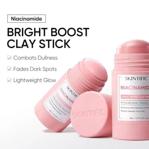 SKINTIFIC Bright Boost Face Mask Stick with Niacinamide & Arbutin, 30g (1.06 oz) | Brightens & Cools Skin thumbnail 3