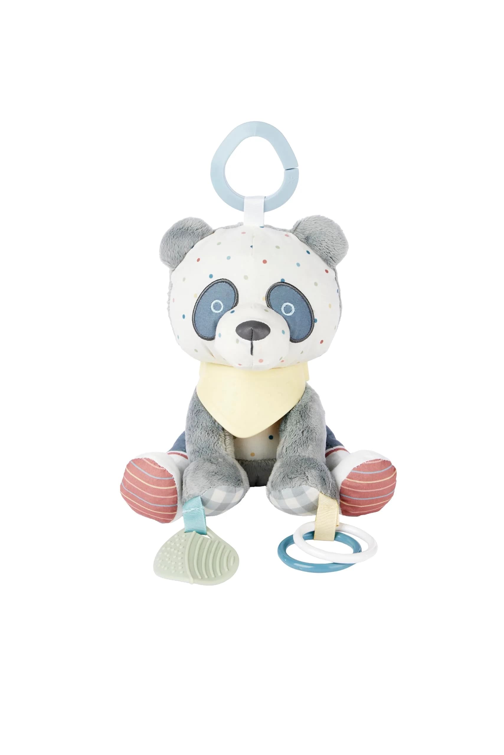 Skip Hop Bandana Buddies Activity Toy - Panda 13cm (5") with Rattle, Crinkle, Squeaker & Mirror - main product image