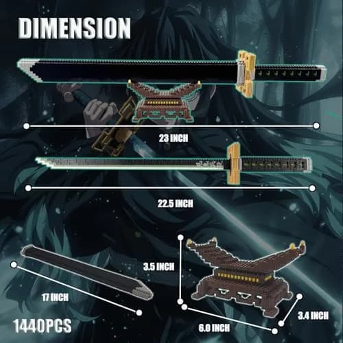 Beego Kill Demon Sword Building Kit Set 1440 Pieces | Educational STEM Toy for Teens 14+ & Adults thumbnail 3