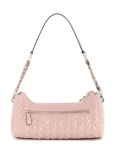 GUESS Cheryl Shoulder Bag | Eco Crinkle PU, Light Rose, 11x4x4 inches, Gold Hardware thumbnail 4