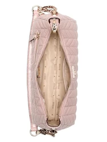 GUESS Cheryl Shoulder Bag | Eco Crinkle PU, Light Rose, 11x4x4 inches, Gold Hardware thumbnail 6