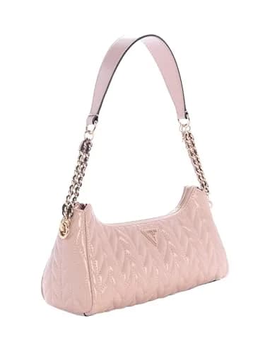 GUESS Cheryl Shoulder Bag | Eco Crinkle PU, Light Rose, 11x4x4 inches, Gold Hardware thumbnail 3