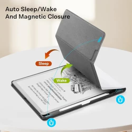 CoBak Case for 11" Kindle Scribe 3rd Gen 2025 Colorsoft | Sketch Sunflower PU Leather Folio with Pen Holder & Stand thumbnail 6