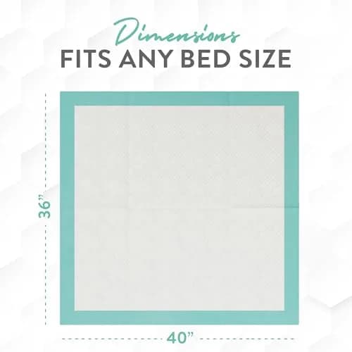 Inspire Extra Large Super Absorbent Disposable Bed Pads 40" x 36" | Leakproof, Odor Locking, Adult & Puppy Use thumbnail 2