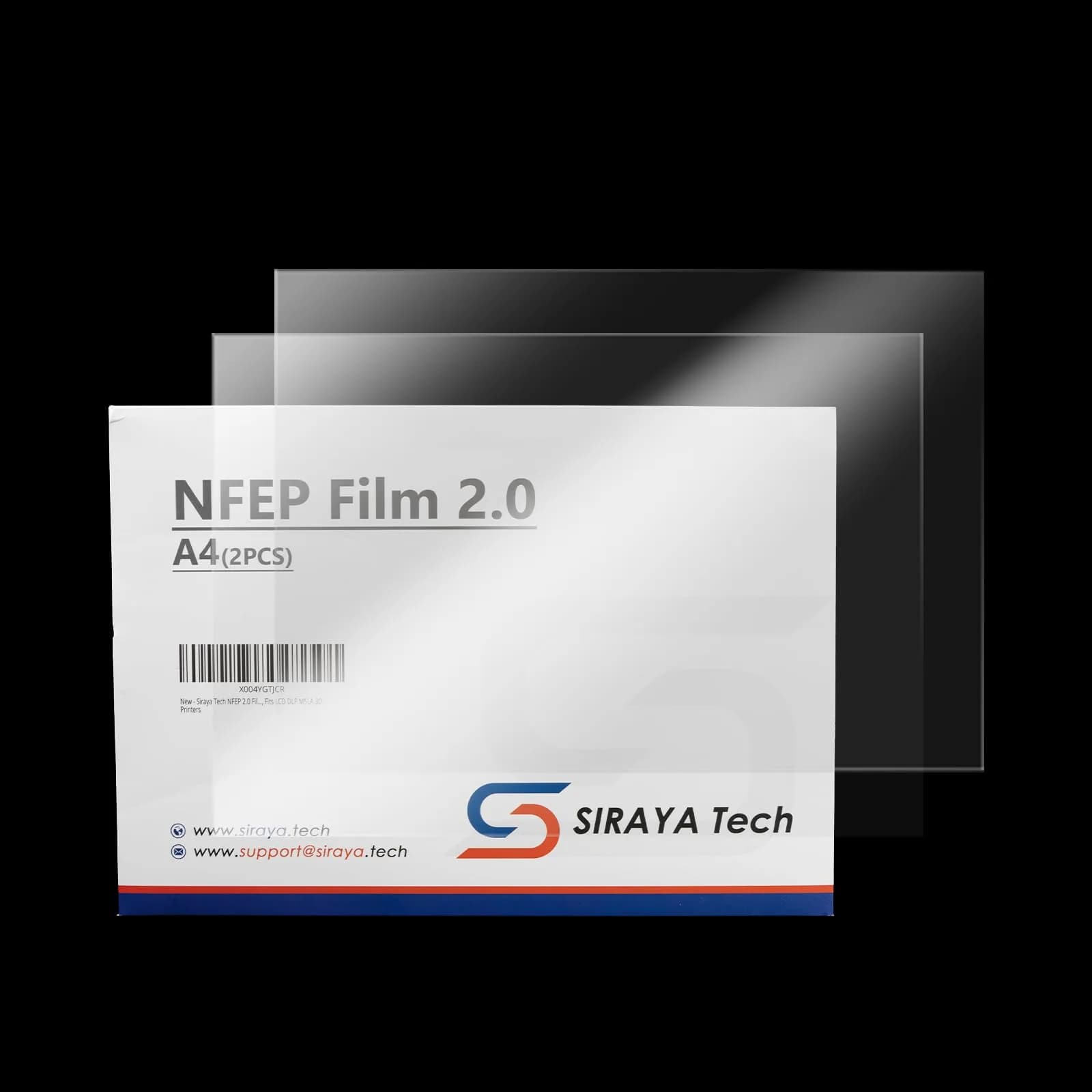 Siraya Tech NFEP Film 2.0 Enhanced PFA A4 Size (210 x 297mm) | Premium Resin 3D Printer Release Film