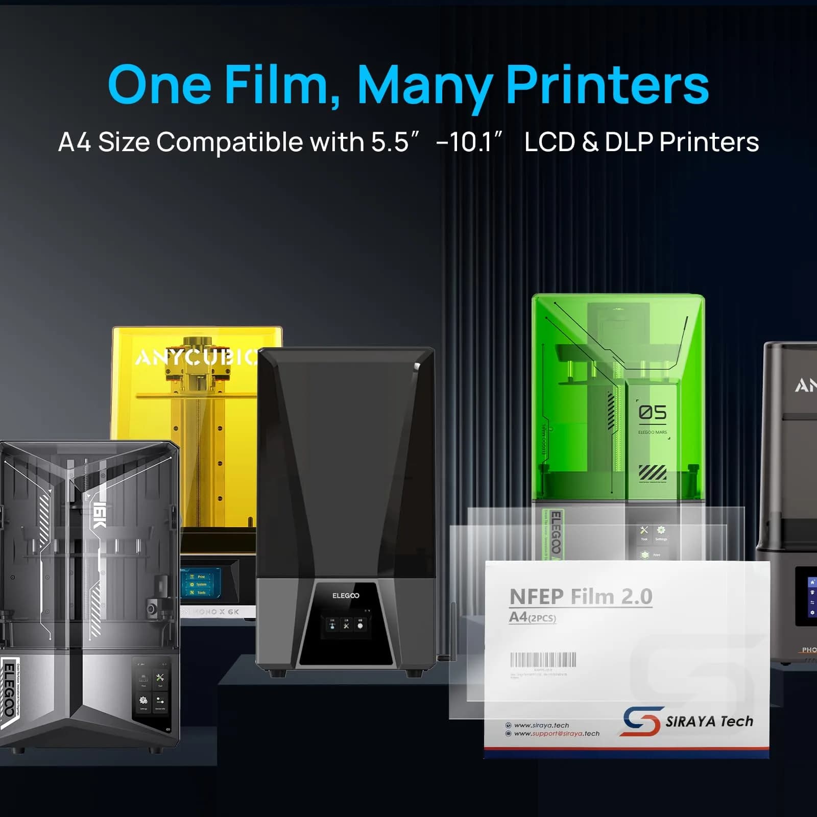 Siraya Tech NFEP Film 2.0 Enhanced PFA A4 Size (210 x 297mm) | Premium Resin 3D Printer Release Film - view 7
