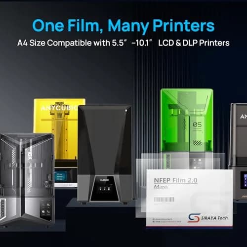 Siraya Tech NFEP Film 2.0 Enhanced PFA A4 Size (210 x 297mm) | Premium Resin 3D Printer Release Film thumbnail 7