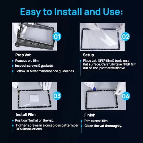 Siraya Tech NFEP Film 2.0 Enhanced PFA A4 Size (210 x 297mm) | Premium Resin 3D Printer Release Film thumbnail 8