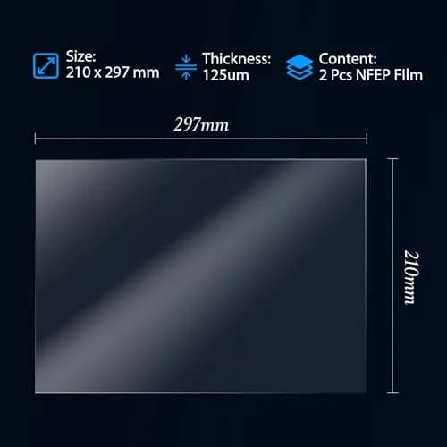 Siraya Tech NFEP Film 2.0 Enhanced PFA A4 Size (210 x 297mm) | Premium Resin 3D Printer Release Film thumbnail 9