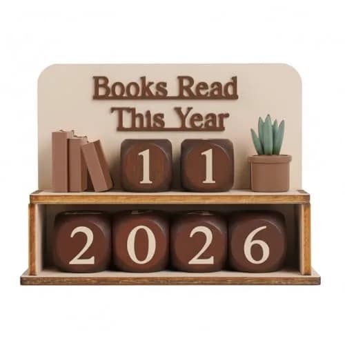 DINIZON Books Read This Year Counter Wooden Book Reading Tracker 16.5cm (6.5in) | Track Your Reading Journey thumbnail 9