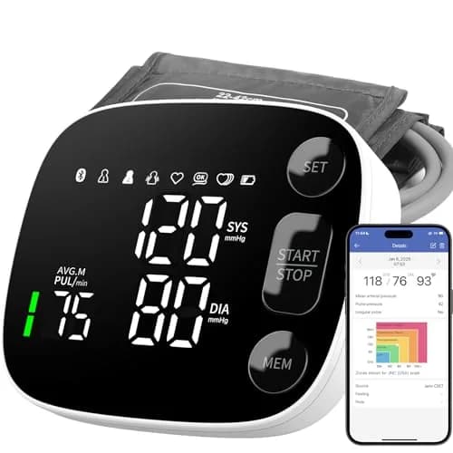 Oklar Bluetooth Blood Pressure Monitor 8.7"-16.5" | App Sync, Dual User, Large LED Display thumbnail 1