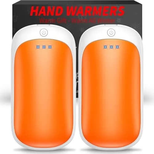 Lerat 2 Pack Rechargeable Hand Warmers 7.6cm x 4.6cm x 2cm | Portable Electric Pocket Heater for Winter Sports thumbnail 1
