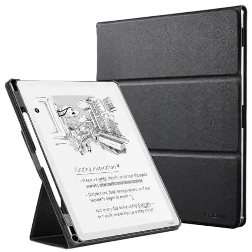CoBak Case for 11" Kindle Scribe 3rd Gen 2025 | Auto Sleep Wake, Pen Holder, Waterproof PU Leather, Tri-Fold Viewing, Black thumbnail 1