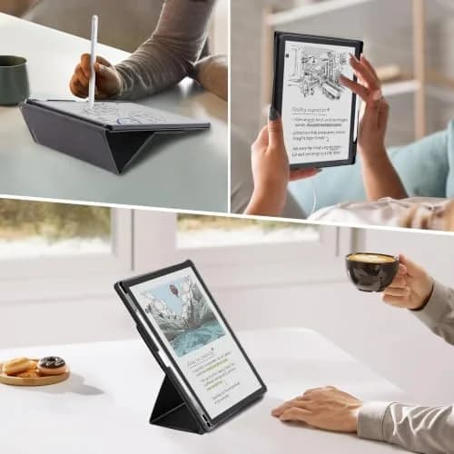 CoBak Case for 11" Kindle Scribe 3rd Gen 2025 | Auto Sleep Wake, Pen Holder, Waterproof PU Leather, Tri-Fold Viewing, Black thumbnail 7