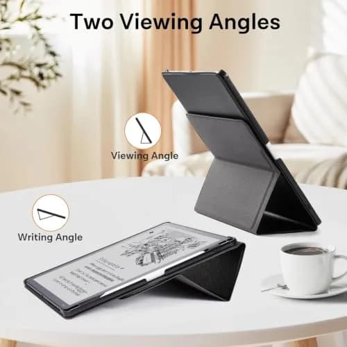 CoBak Case for 11" Kindle Scribe 3rd Gen 2025 | Auto Sleep Wake, Pen Holder, Waterproof PU Leather, Tri-Fold Viewing, Black thumbnail 3