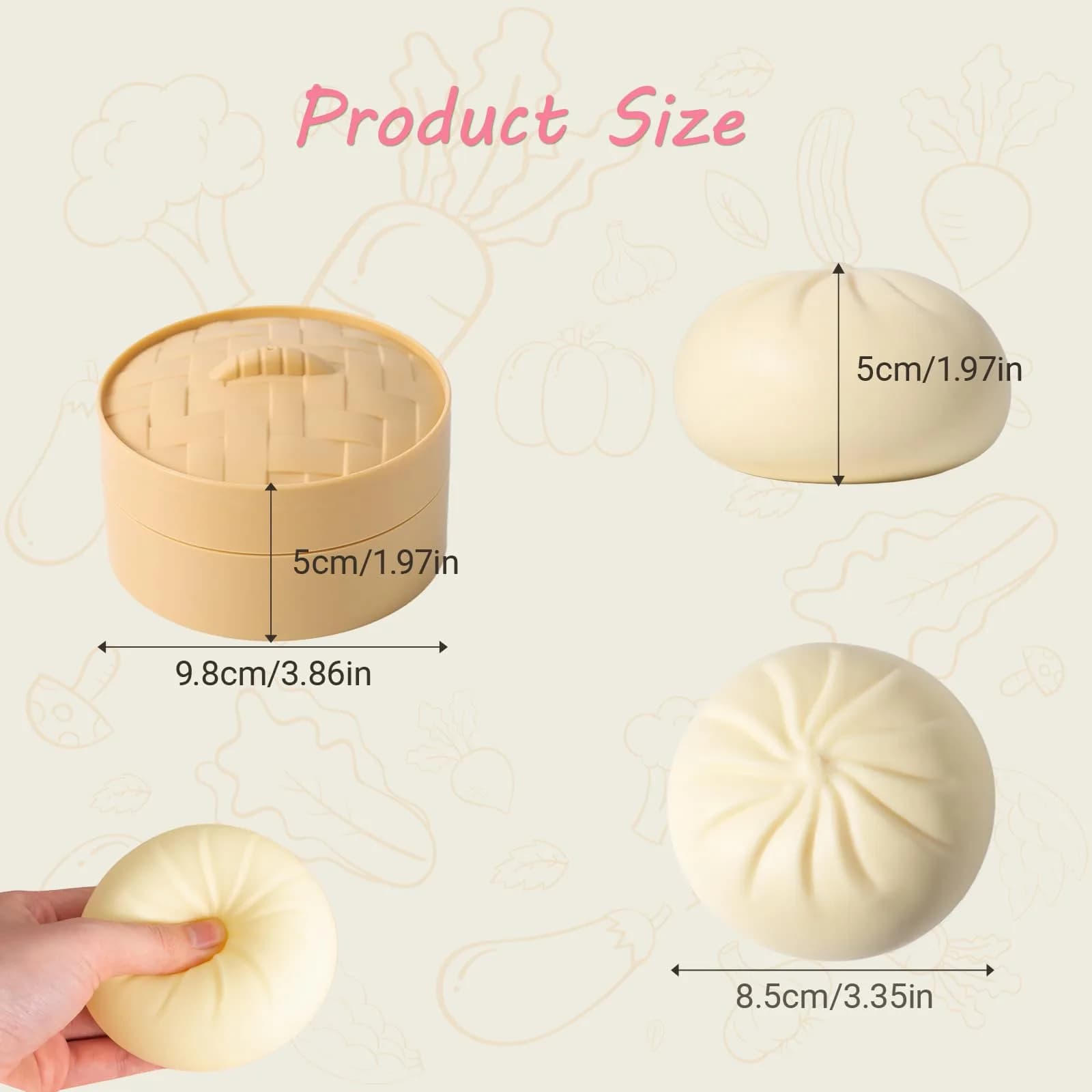 FUYUANLIEV White Dumpling Squishy Toy | Mystery Box Sensory Stress Ball for Kids & Adults - view 3