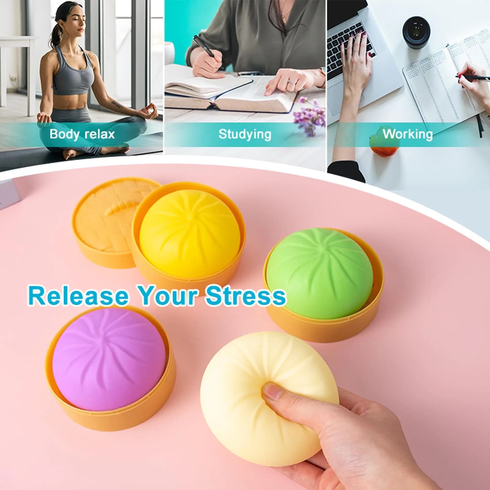 FUYUANLIEV White Dumpling Squishy Toy | Mystery Box Sensory Stress Ball for Kids & Adults - view 6