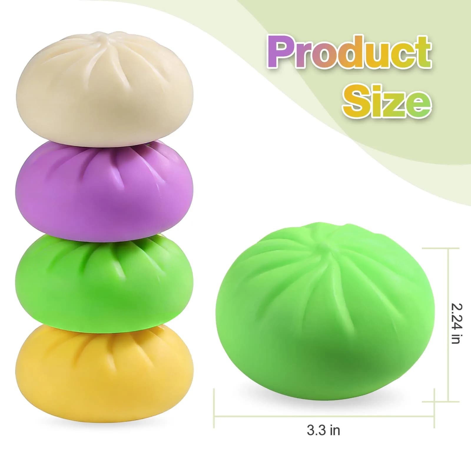 YHYAQYHYAX White Dumpling Squishy Toy | Sensory Fidget for Kids & Adults - view 2