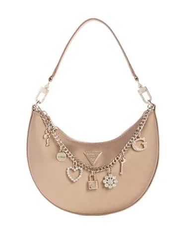 GUESS TASMIN MINI SHOULDER BAG, CHA, One Size | Elegant Bijou Design for Party & Casual Use thumbnail 1