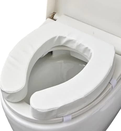 PAZ WEAN Padded Raised Toilet Seat Riser with Soft Foam Cushion for Seniors and Post-Surgery Recovery, 2 Inches Height thumbnail 1