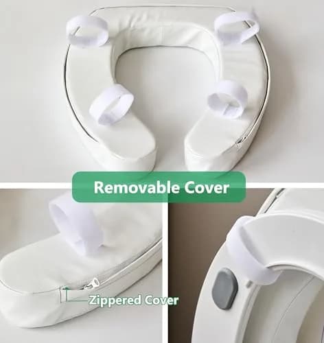 PAZ WEAN Padded Raised Toilet Seat Riser with Soft Foam Cushion for Seniors and Post-Surgery Recovery, 2 Inches Height thumbnail 7
