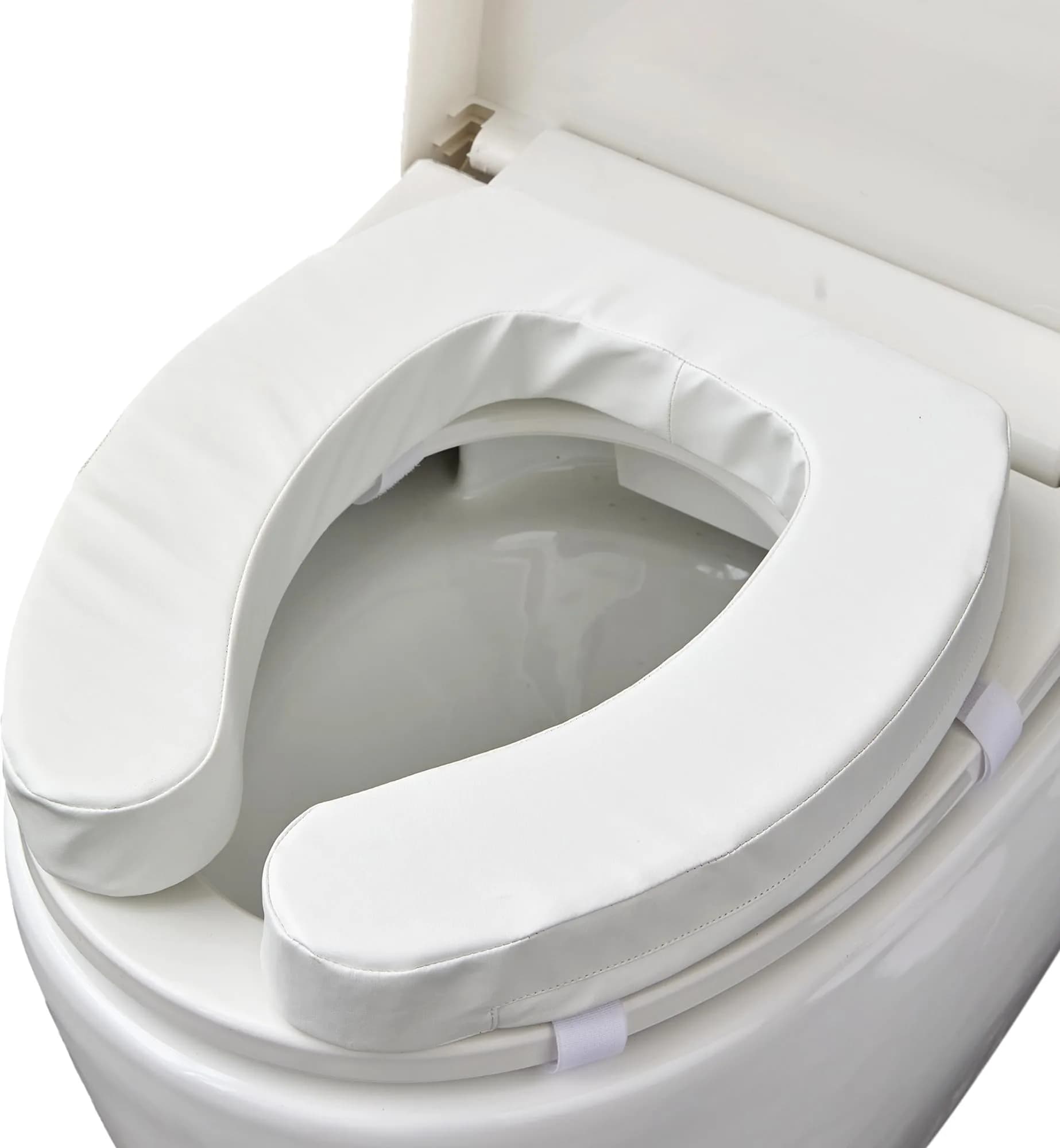 PAZ WEAN Padded Raised Toilet Seat Riser with Soft Foam Cushion for Seniors and Post-Surgery Recovery, 2 Inches Height - main product image