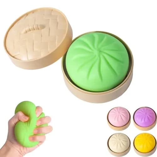 FUYUANLIEV Green Dumpling Squishy Toy Large | Non-Toxic BPA-Free Sensory Stress Ball - main product image